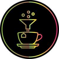 Coffee Filter Line Gradient Due Color Icon Design vector