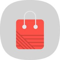 Shopping Bag Flat Curve Icon Design vector