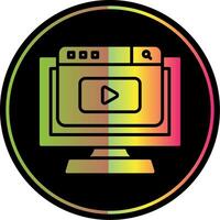 Lesson Glyph Due Color Icon Design vector