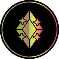 Diamond Glyph Due Color Icon Design vector
