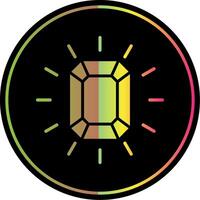 Gem Glyph Due Color Icon Design vector