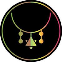Necklace Glyph Due Color Icon Design vector