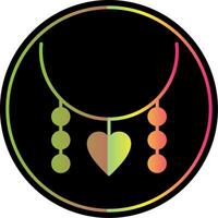 Necklace Glyph Due Color Icon Design vector