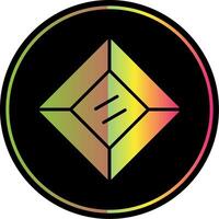 Gem Glyph Due Color Icon Design vector