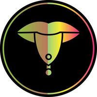 Piercing Glyph Due Color Icon Design vector