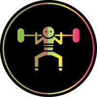 Workout Glyph Due Color Icon Design vector