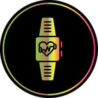 Fitness Watch Glyph Due Color Icon Design vector