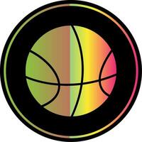 baloncesto glifo debido color icono diseño vector