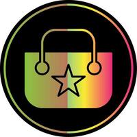 Purse Glyph Due Color Icon Design vector