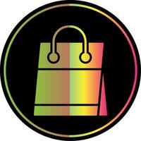 compras bolso glifo debido color icono diseño vector