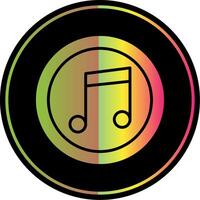 música Nota glifo debido color icono diseño vector