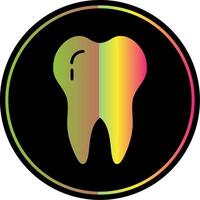 Dental Glyph Due Color Icon Design vector