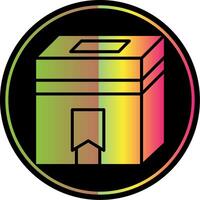 Kaaba Glyph Due Color Icon Design vector