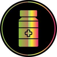 Pill Jar Glyph Due Color Icon Design vector