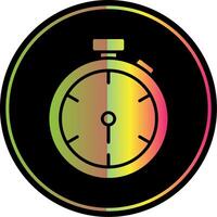 Stopwatch Glyph Due Color Icon Design vector