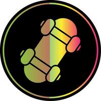 Skateboard Glyph Due Color Icon Design vector