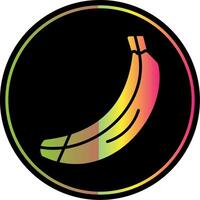 Banana Glyph Due Color Icon Design vector