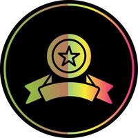 Emblem Glyph Due Color Icon Design vector