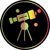 Telescope Glyph Due Color Icon Design vector