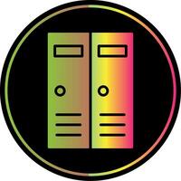 Lockers Glyph Due Color Icon Design vector