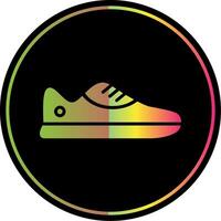 Sneaker Glyph Due Color Icon Design vector