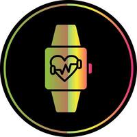 Fitness Watch Glyph Due Color Icon Design vector