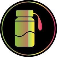 Water Bottle Glyph Due Color Icon Design vector