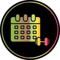 Calendar Glyph Due Color Icon Design vector