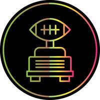 fútbol americano línea degradado debido color icono diseño vector