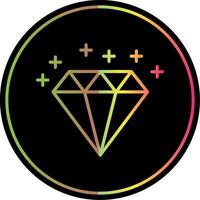 Diamond Line Gradient Due Color Icon Design vector