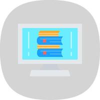 OnLine Circle Multi Circle Library Flat Curve Icon Design vector