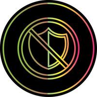 No Security Line Gradient Due Color Icon Design vector