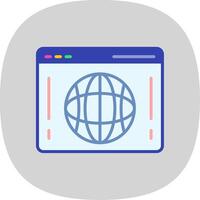 web portal plano curva icono diseño vector