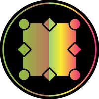 Nodes Glyph Due Color Icon Design vector