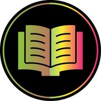 Book Glyph Due Color Icon Design vector