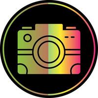 cámara glifo debido color icono diseño vector