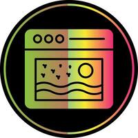Browser Glyph Due Color Icon Design vector