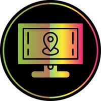 Monitor Glyph Due Color Icon Design vector