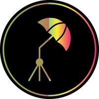 paraguas glifo debido color icono diseño vector