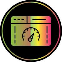 Speed Test Glyph Due Color Icon Design vector