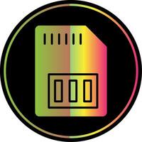 Sd Card Glyph Due Color Icon Design vector