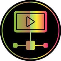 Glyph Due Color Icon Design vector