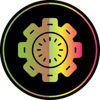 Setting Glyph Due Color Icon Design vector