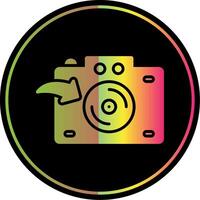 Camera Glyph Due Color Icon Design vector