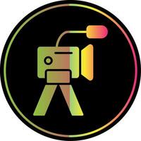 Camera Glyph Due Color Icon Design vector