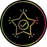 Star Line Gradient Due Color Icon Design vector