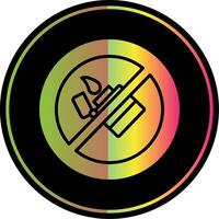 No Lighter Glyph Due Color Icon Design vector