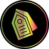 Tag Glyph Due Color Icon Design vector