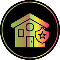 House Glyph Due Color Icon Design vector