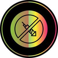 No Firework Glyph Due Color Icon Design vector